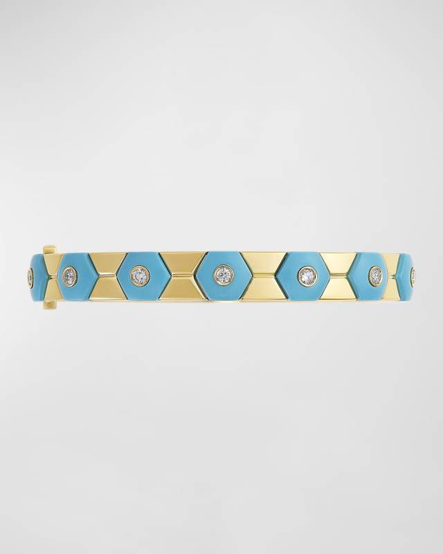Baia Sommersa Turquoise and Diamond Bangle Bracelet